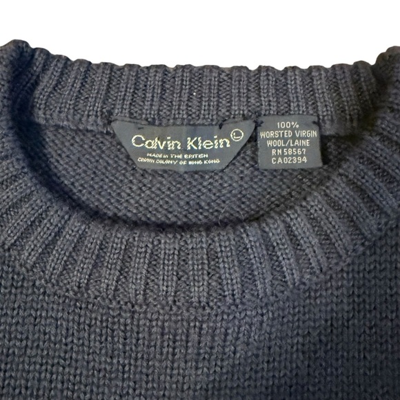 Vintage Calvin Klein 1970s Wool Crewneck Sweater Size Large Unisex - Picture 4 of 4